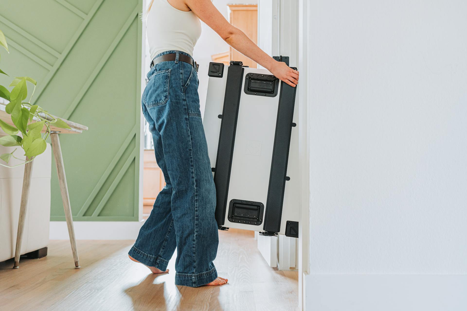 Chambres à chiens à l'impact Style de vie à la maison avec une fille et un Frenchie