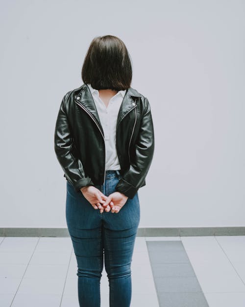 Photo Of Woman In Black Leather Jacket