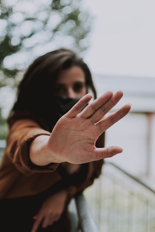 Free Woman Blocking Her Face Stock Photo