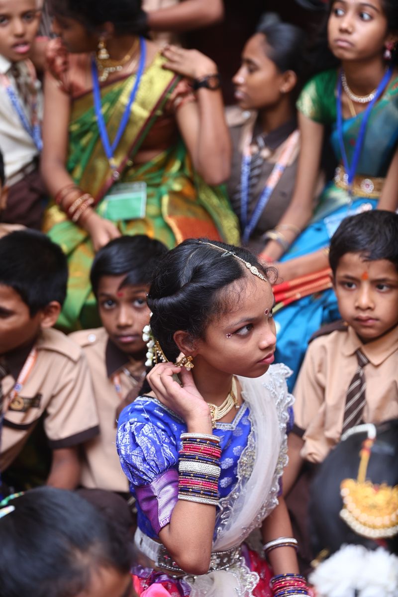 Students performing Hindustani classical music
