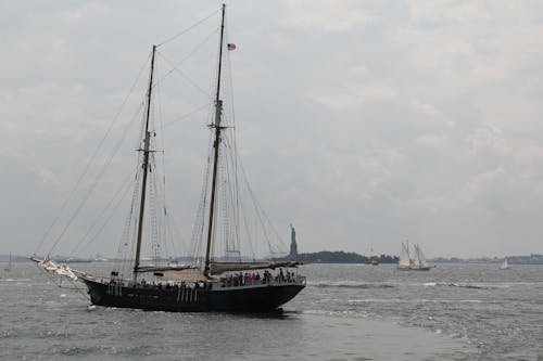 Foto stok gratis das sungai ny hudson, kapal besar, kapal pesiar klasik