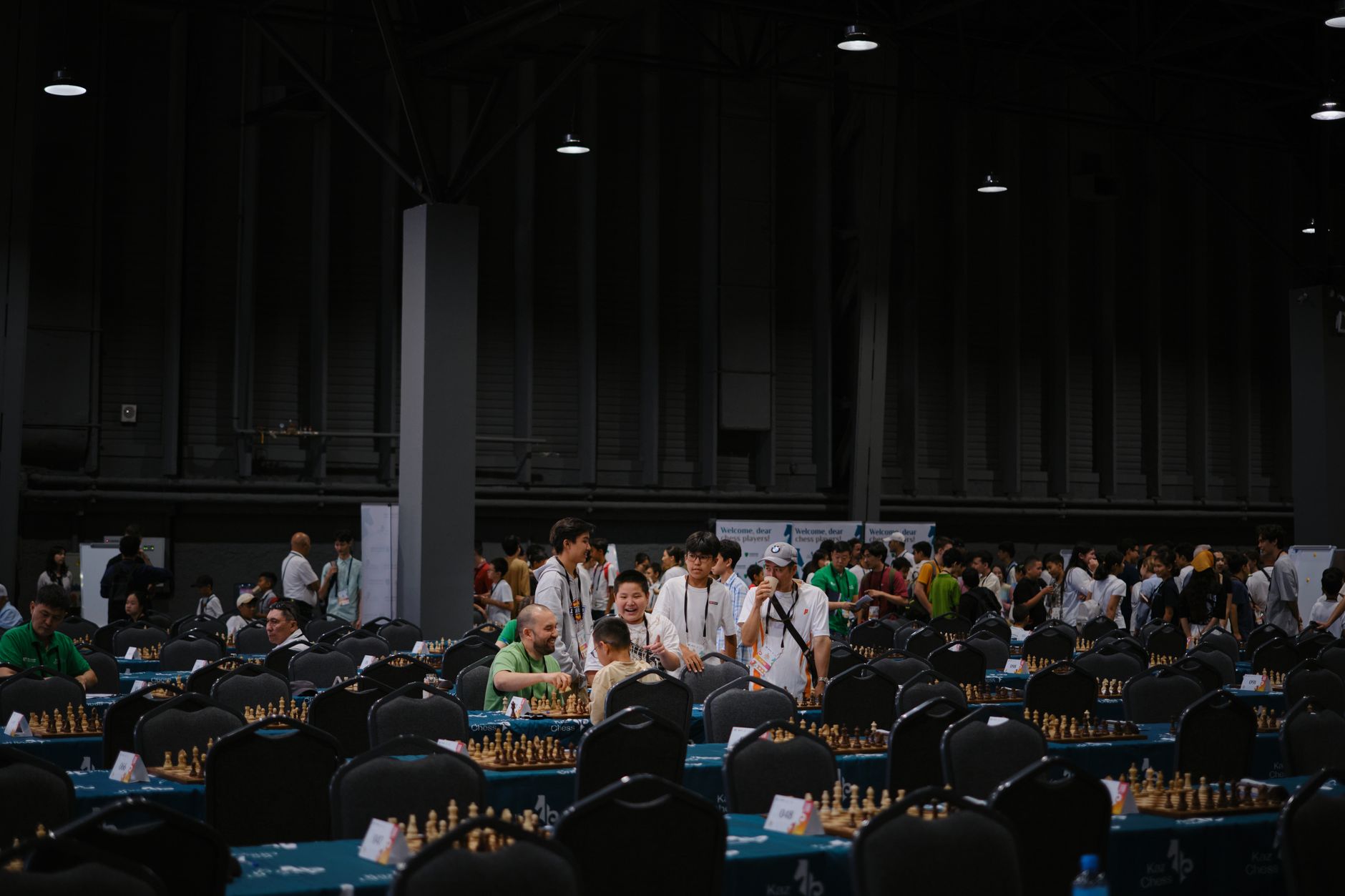 Young people socializing at a hobby event
