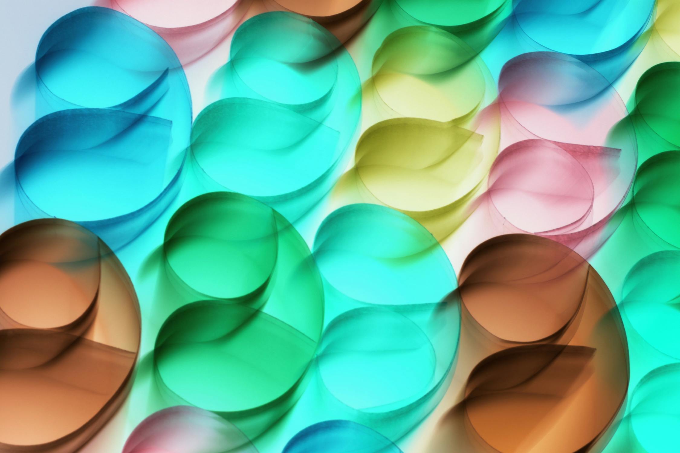 Abstract Colorful Translucent Circles Pattern · Free Stock Photo