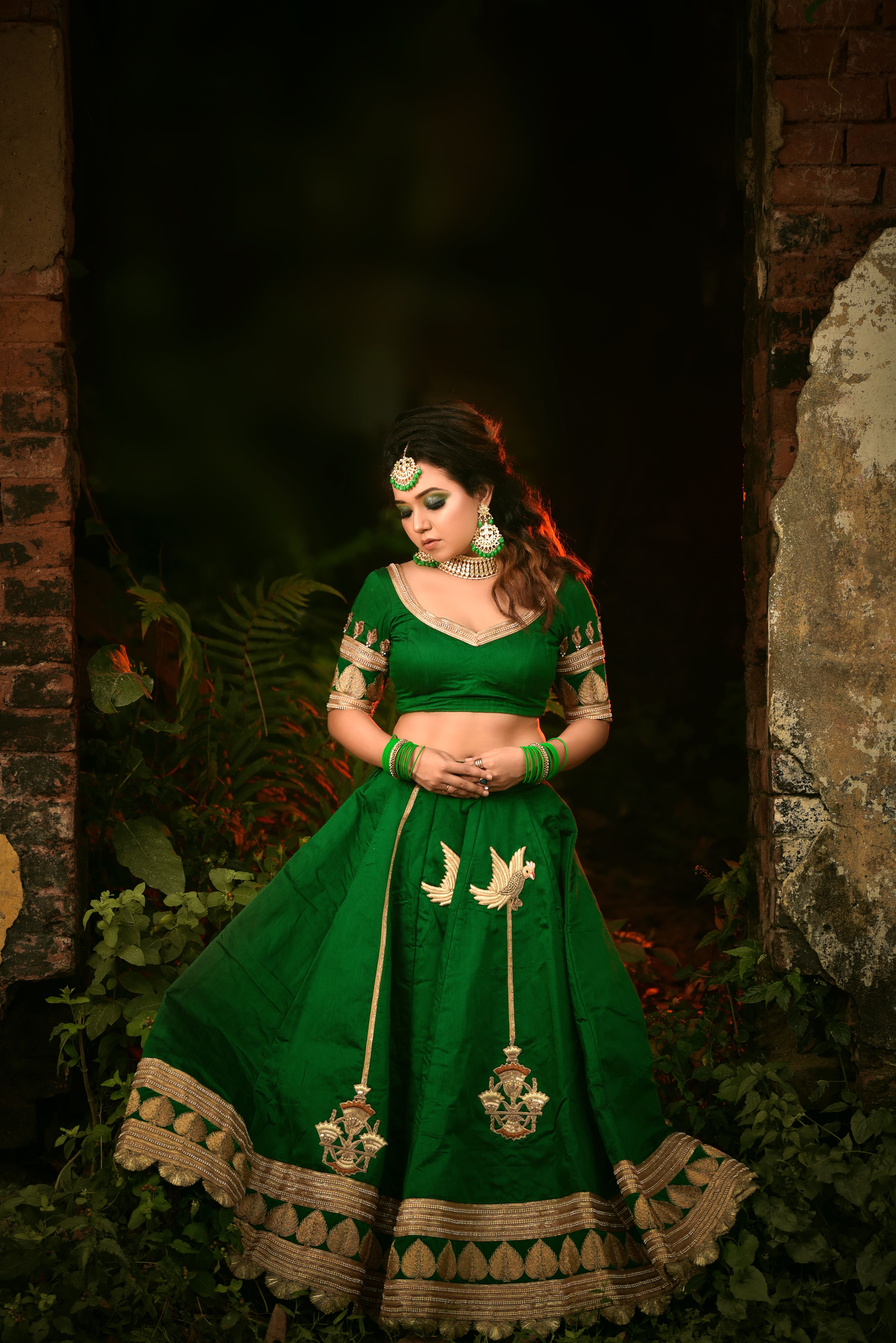 Emerald Mehendi Lehenga