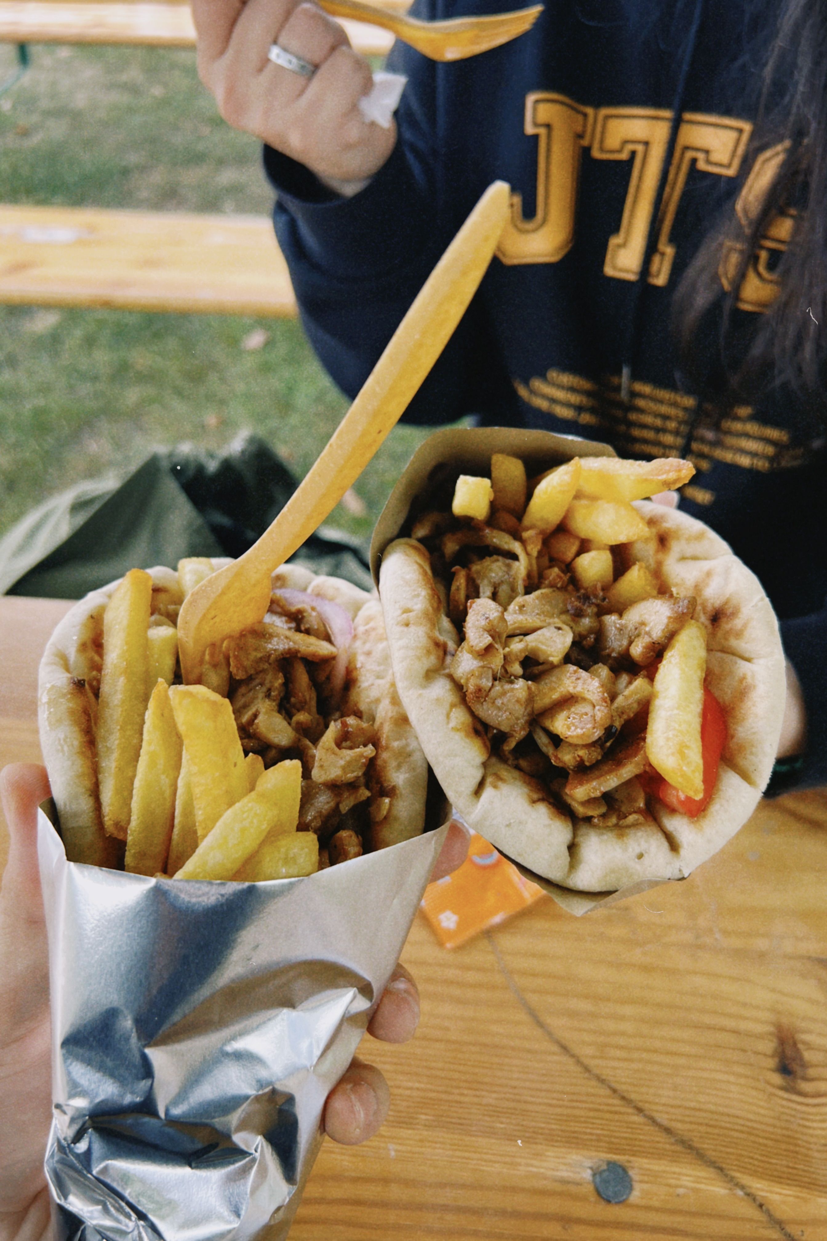 Street Food Scene with Gyros in Warsaw · Free Stock Photo