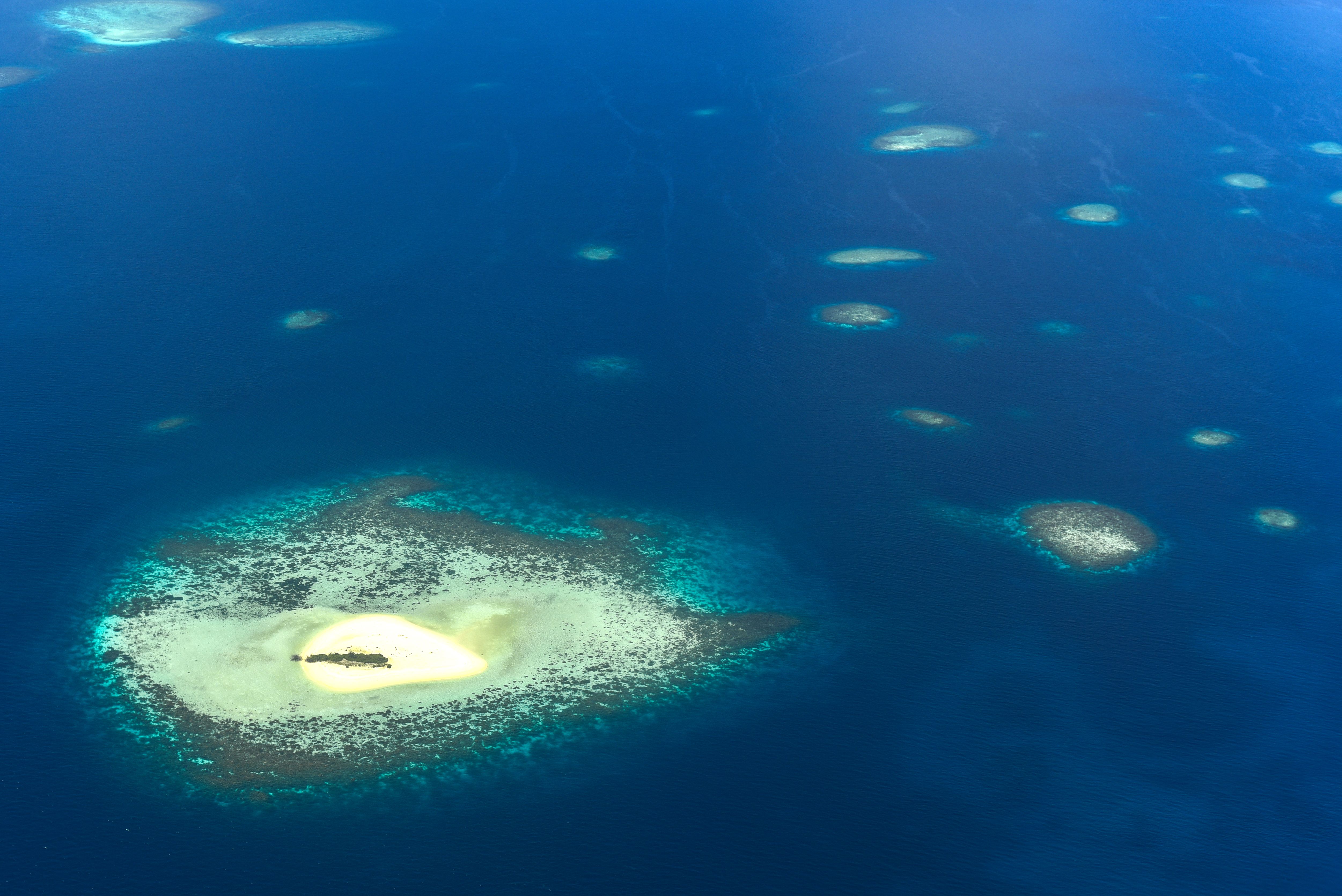 Aerial View of Tropical Island in the Ocean · Free Stock Photo