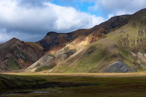Free Stunning view of colorful mountains in Landmannalaugar, Iceland, under a vibrant sky. Stock Photo