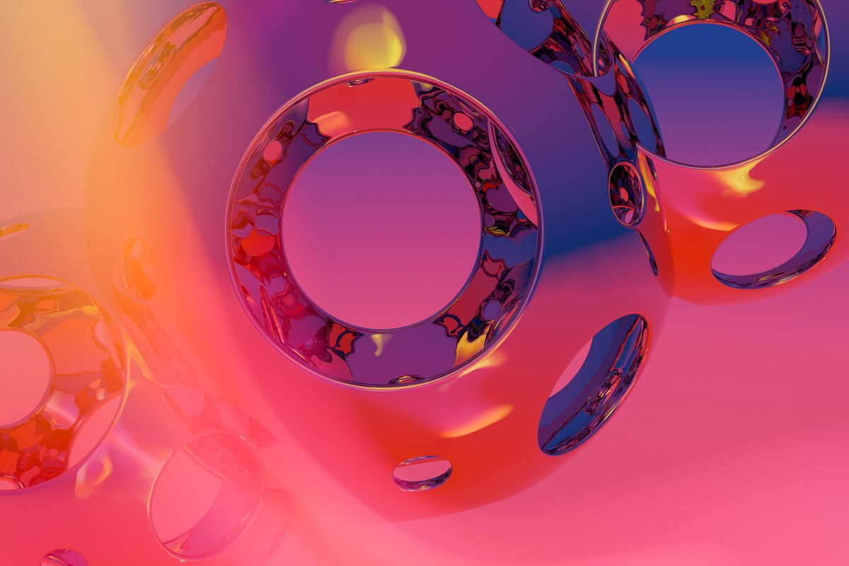 Multiple Overlay Patterns of a Colorful Design · Free Stock Photo
