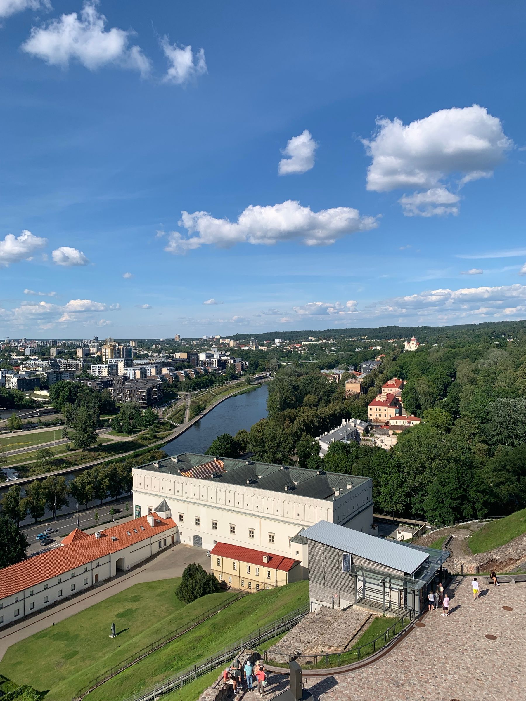 Aerial view of Vilnius and Neris River