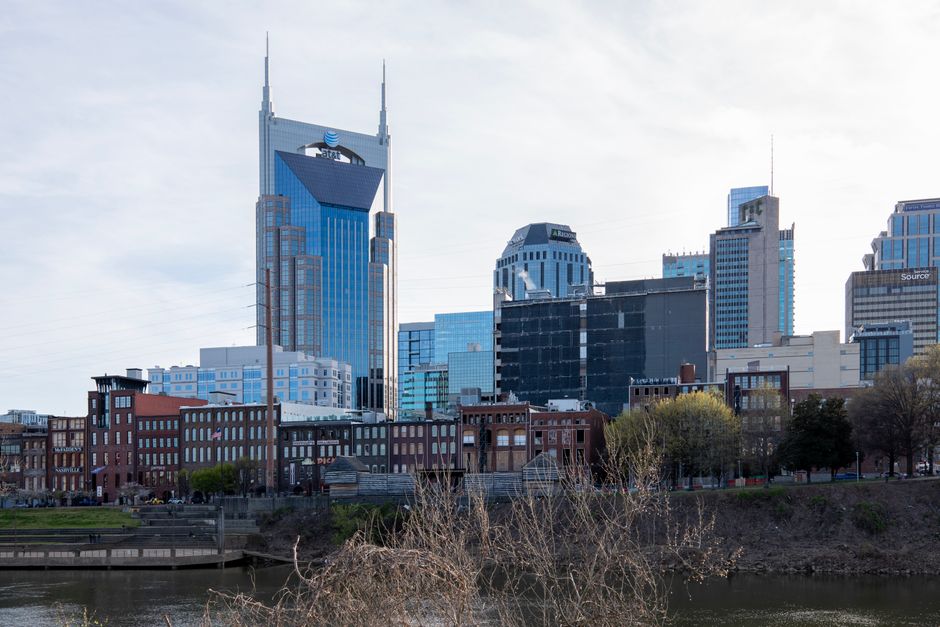 View of Nashville's iconic AT&T Building and downtown skyline. — photo by M I N E I A M A R T I N S