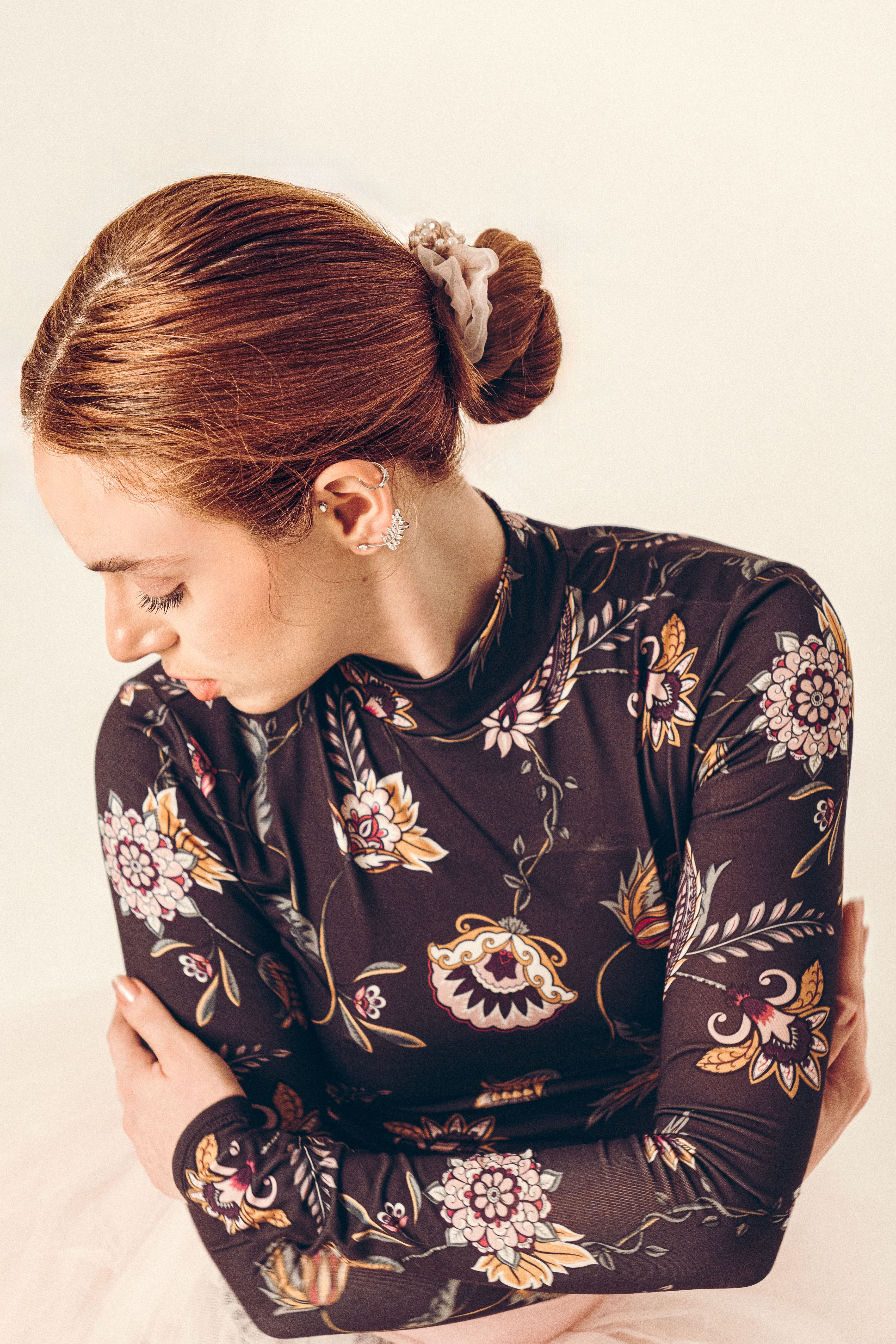 Elegant Floral Portrait of a Young Woman · Free Stock Photo