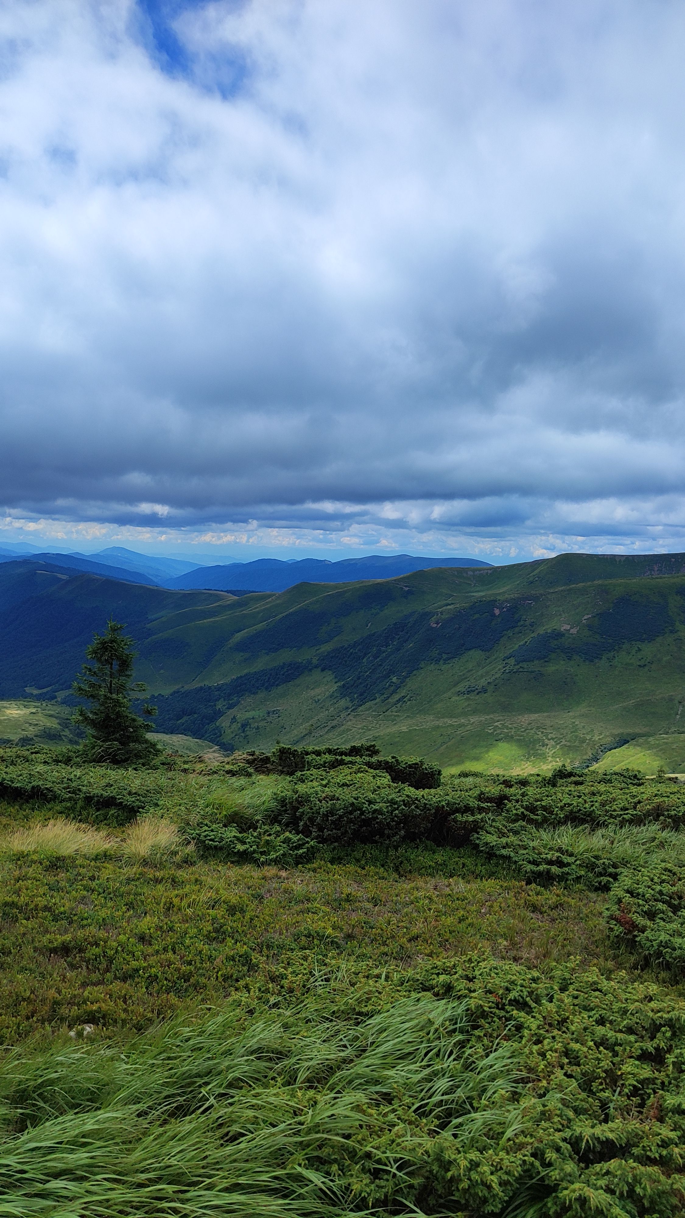 Lush Green Mountain Landscape Under Cloudy Sky · Free Stock Photo