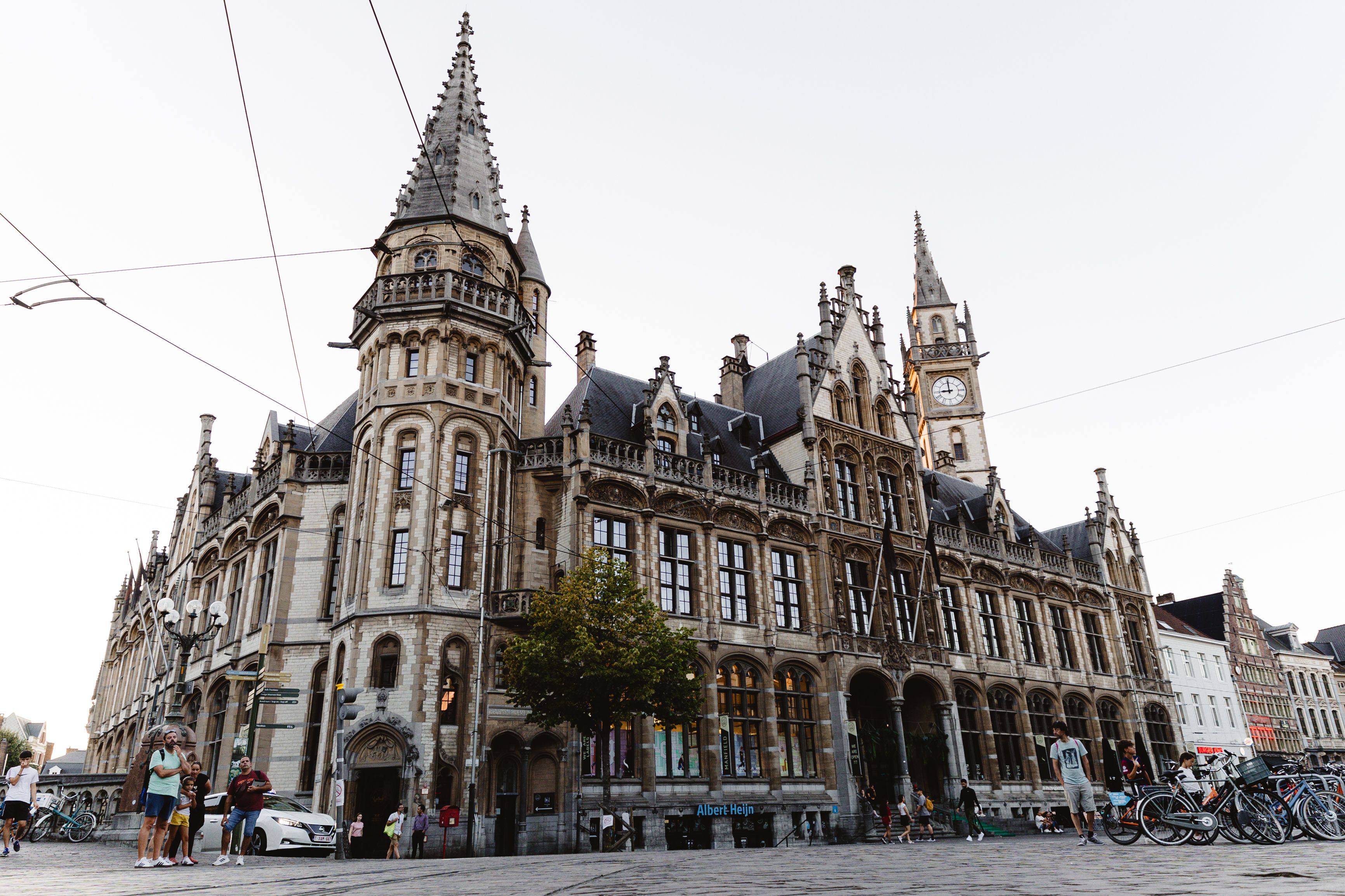 Stunning medieval architecture along the canals in Ghent, Belgium
