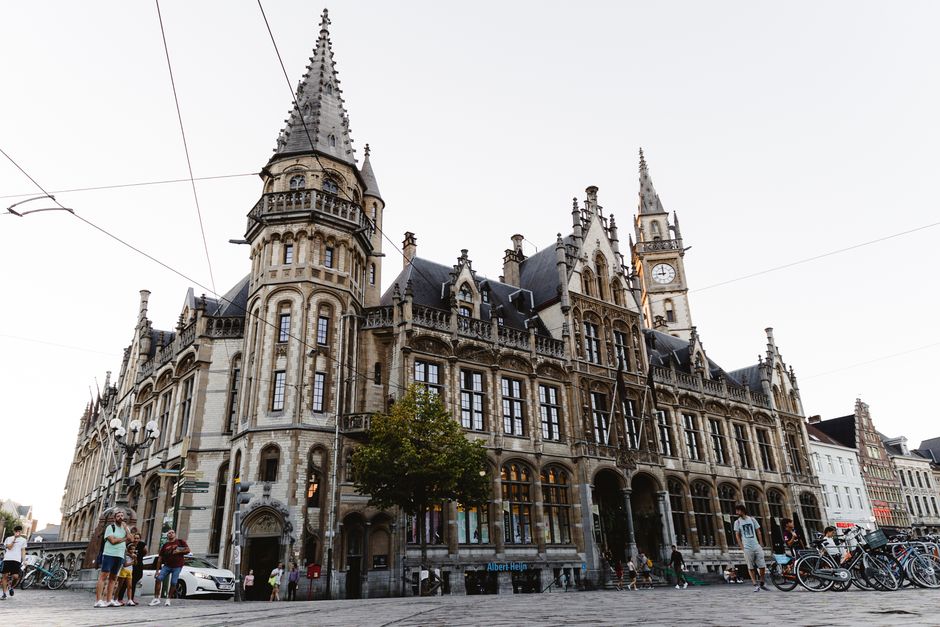 Stunning medieval architecture along the canals in Ghent, Belgium