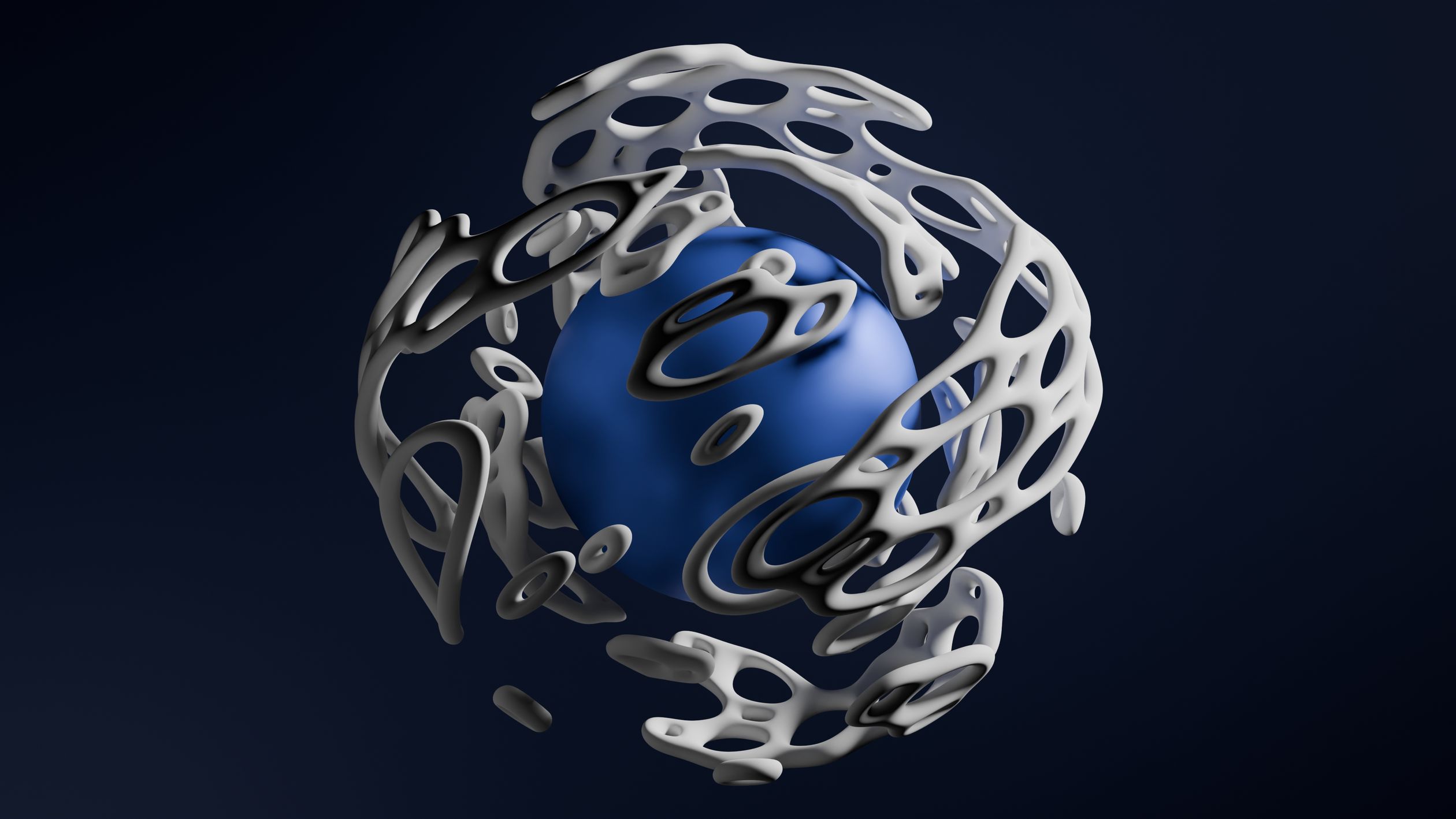 Abstract 3D Sphere with Perforated Shell Design · Free Stock Photo