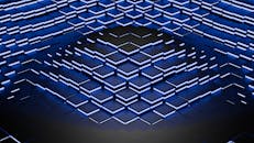 Abstract Blue Geometric 3D Wallpaper Design
