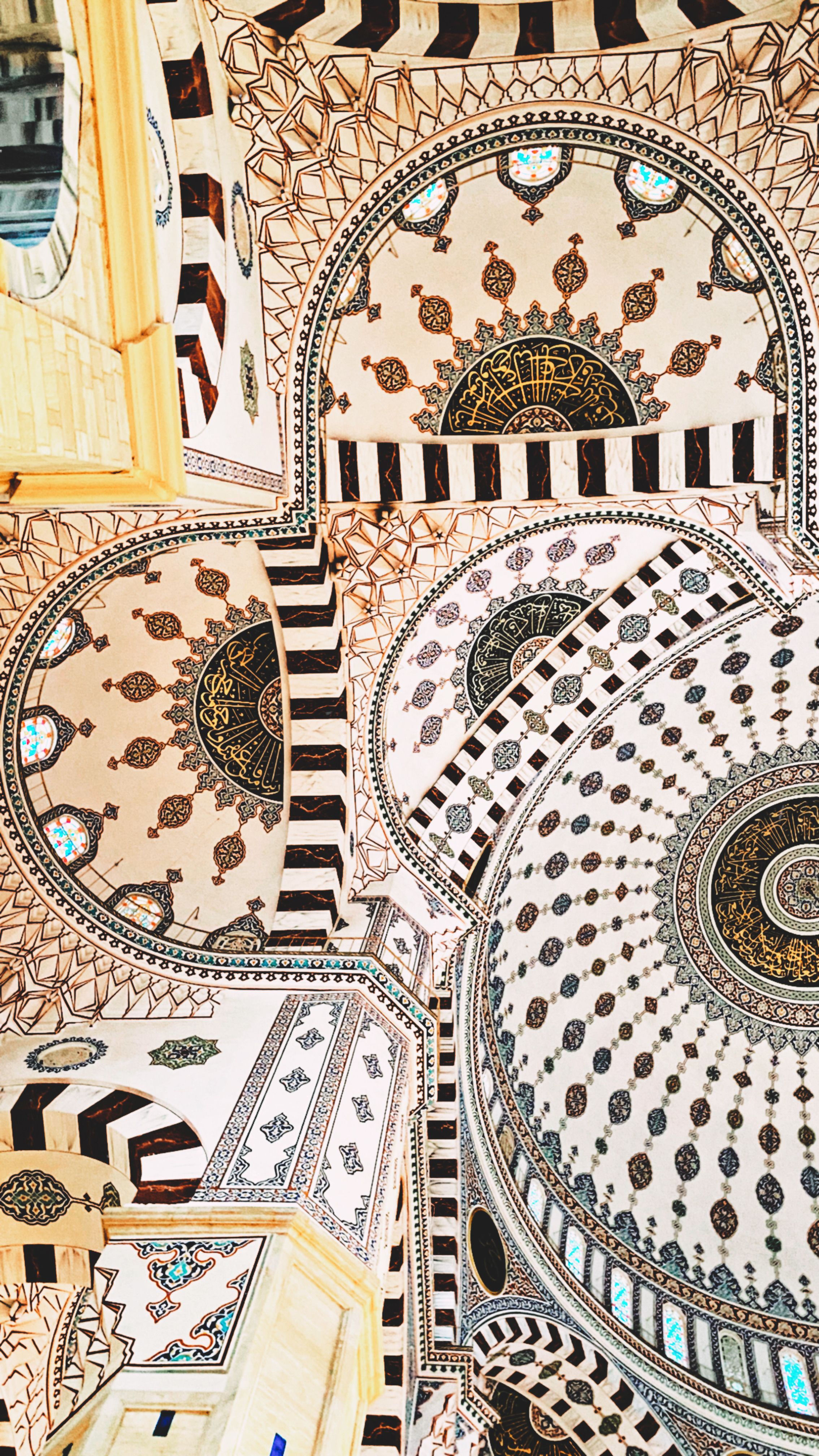 Ornate Ceiling of Mosque with Intricate Patterns · Free Stock Photo