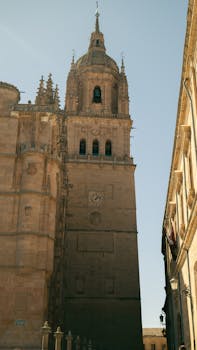 Capture of Salamanca's iconic cathedral showcasing detailed Gothic and Plateresque design.