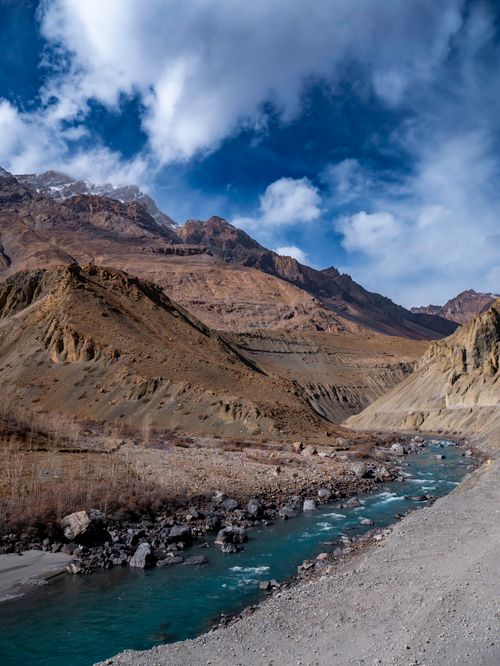 Free Stunning view of mountains and river in Mandi, Himachal Pradesh, showcasing natural beauty. Stock Photo