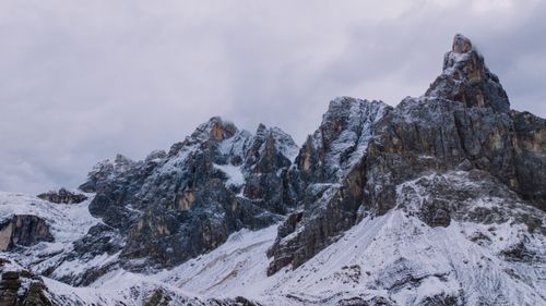 Free Dramatic snowy peaks of San Martino di Castrozza, Italy, during winter. Stock Photo