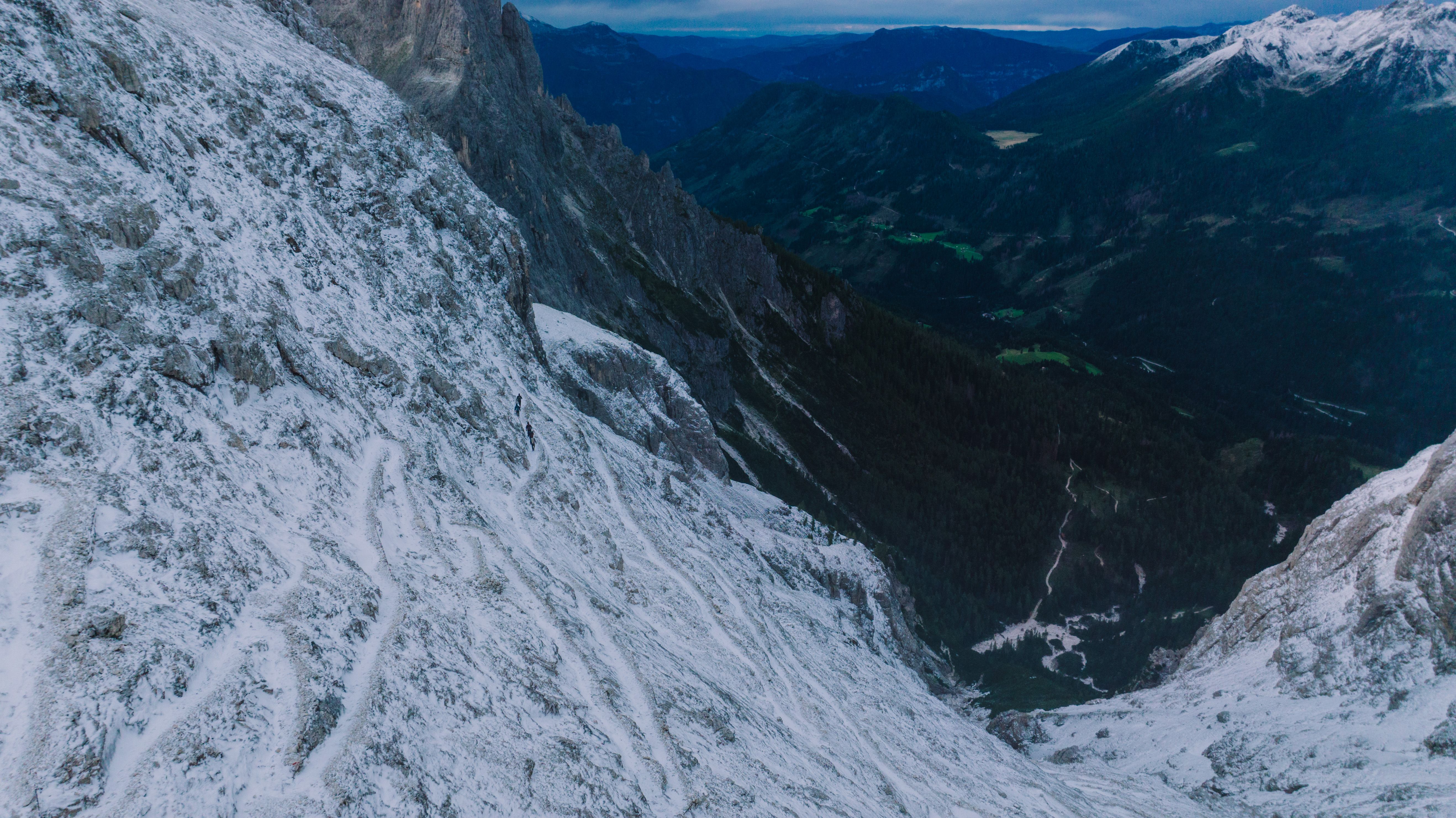 Aerial View of Snowy Dolomites in Italy · Free Stock Photo
