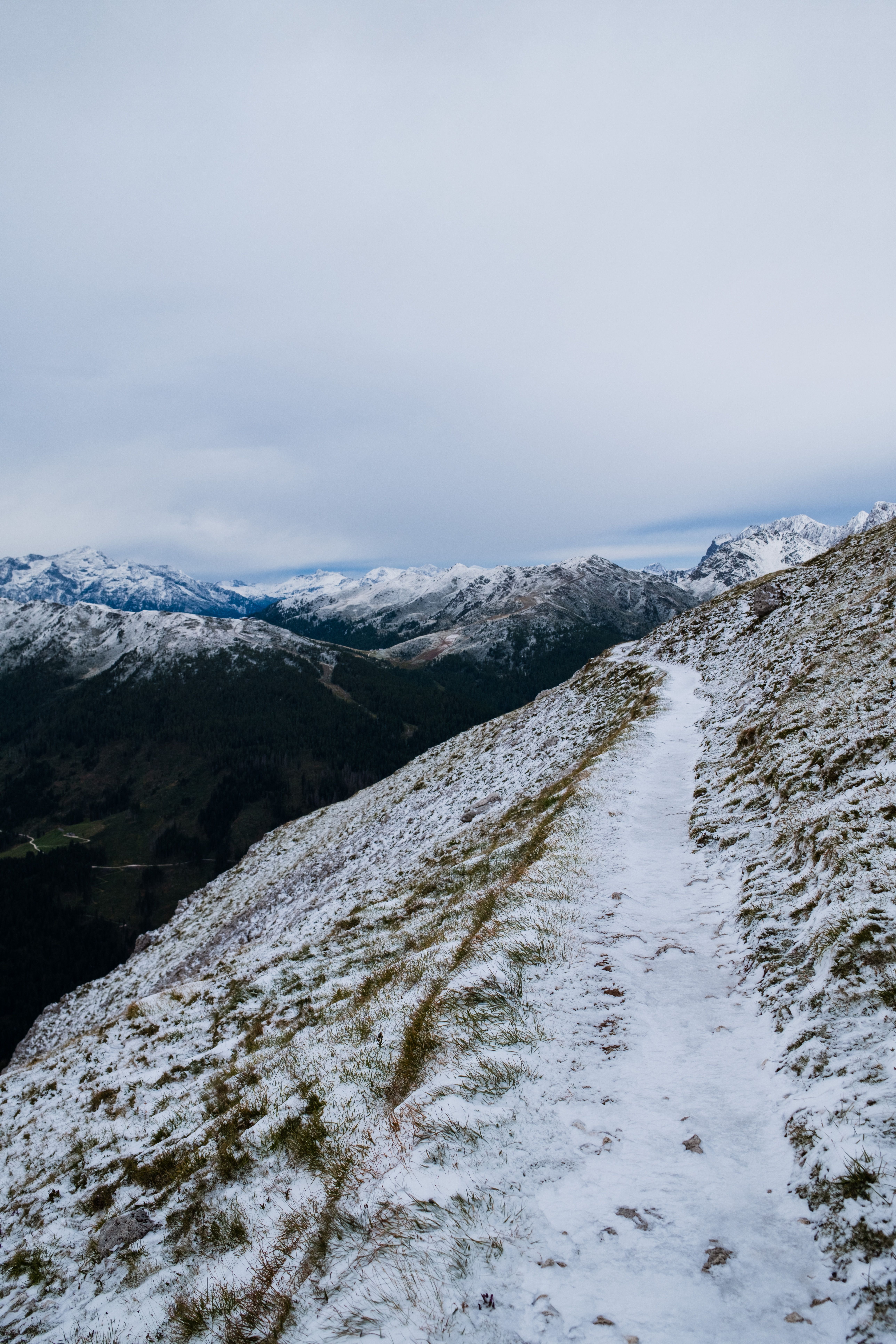 Snowy Mountain Path in the Italian Alps · Free Stock Photo