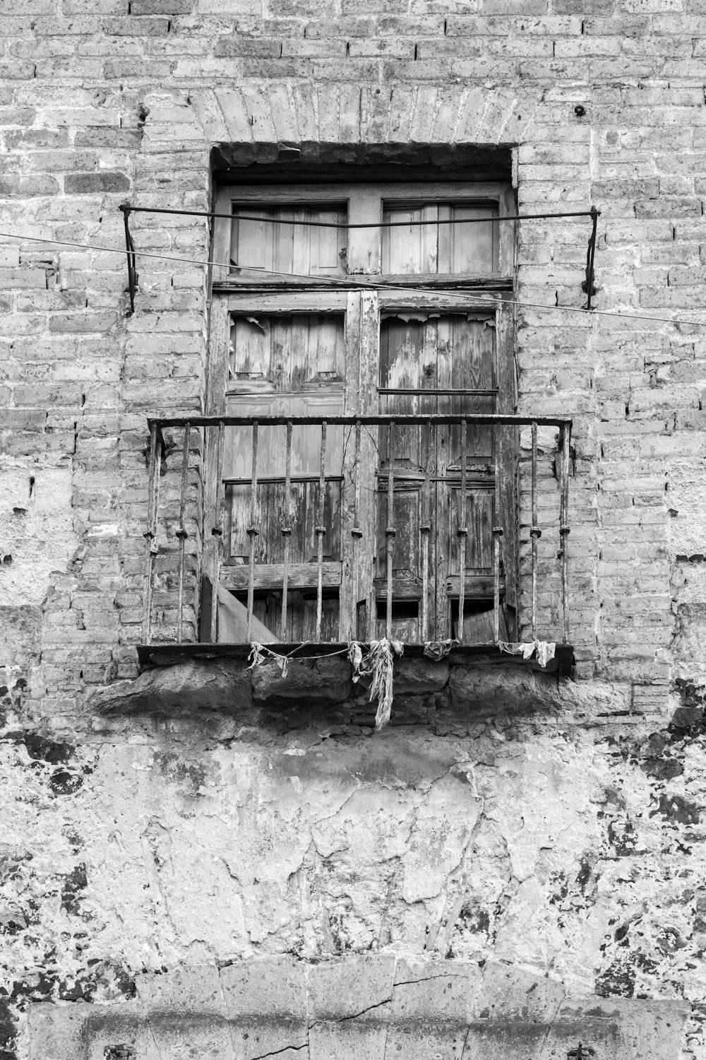 Rustic Old Window with Weathered Balcony in Mexico City · Free Stock Photo