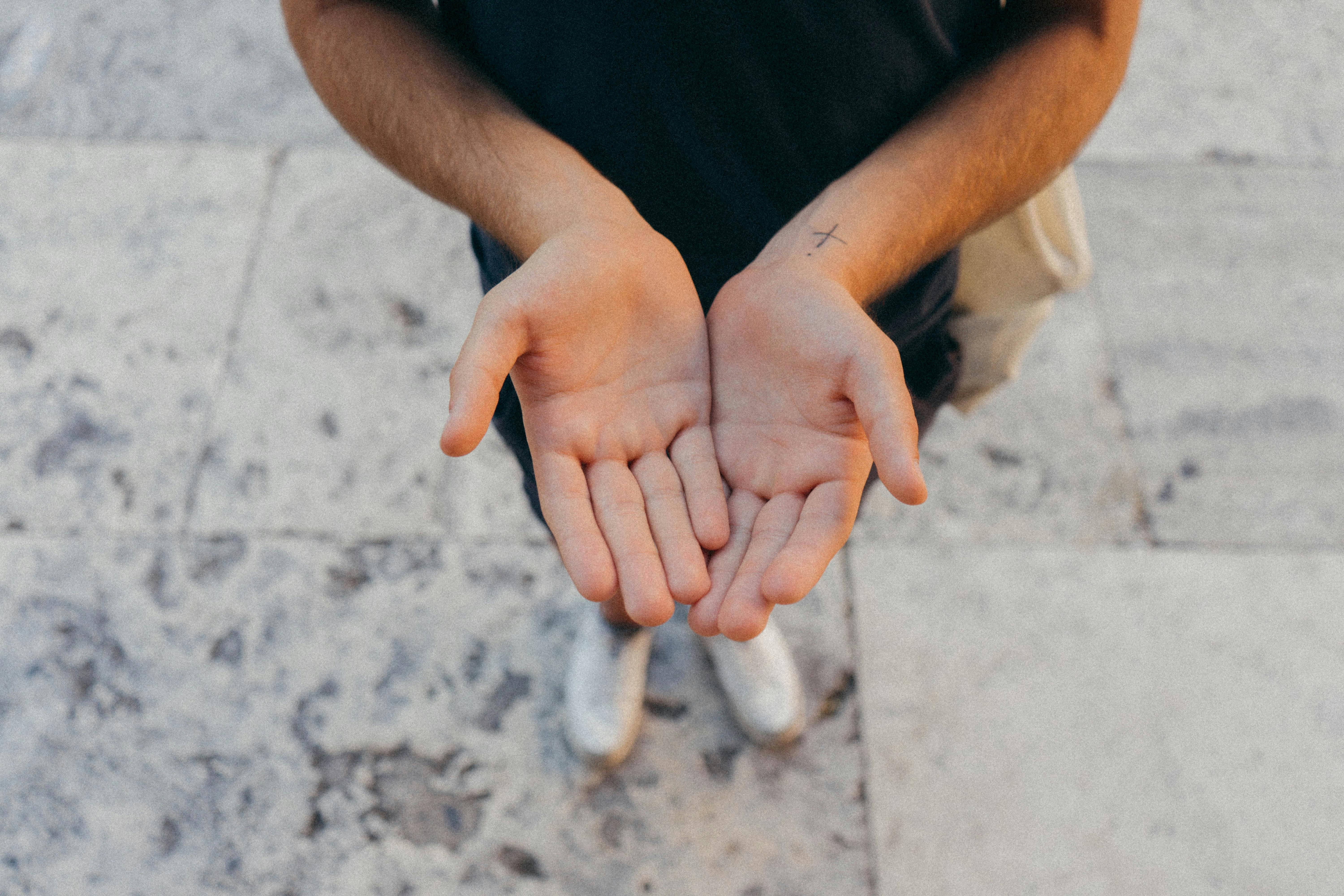 person-showing-their-palms-free-stock-photo