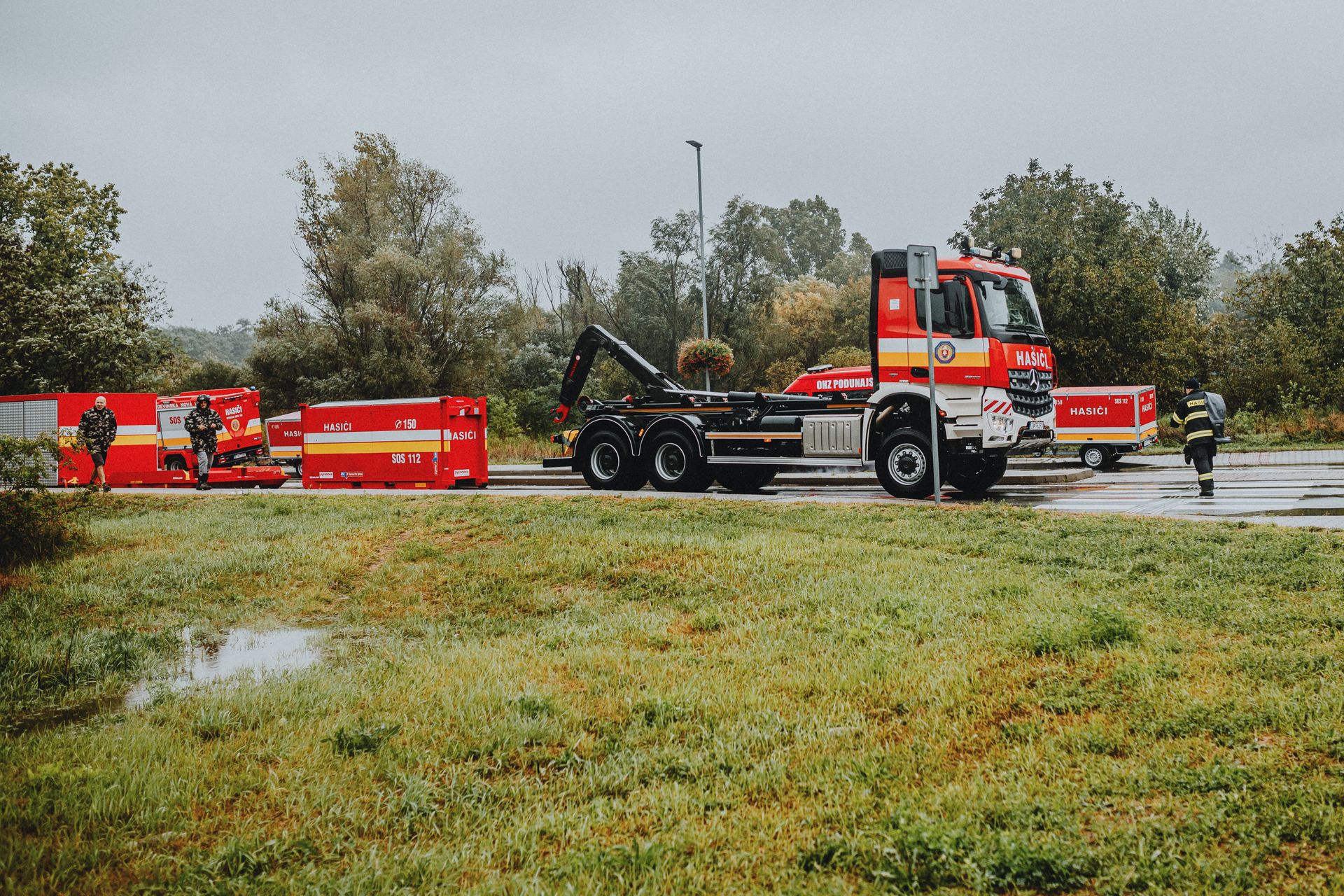 Emergency Response Vehicles in Outdoor Setting