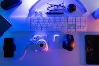 Stylish Workplace Setup with Tech Gadgets