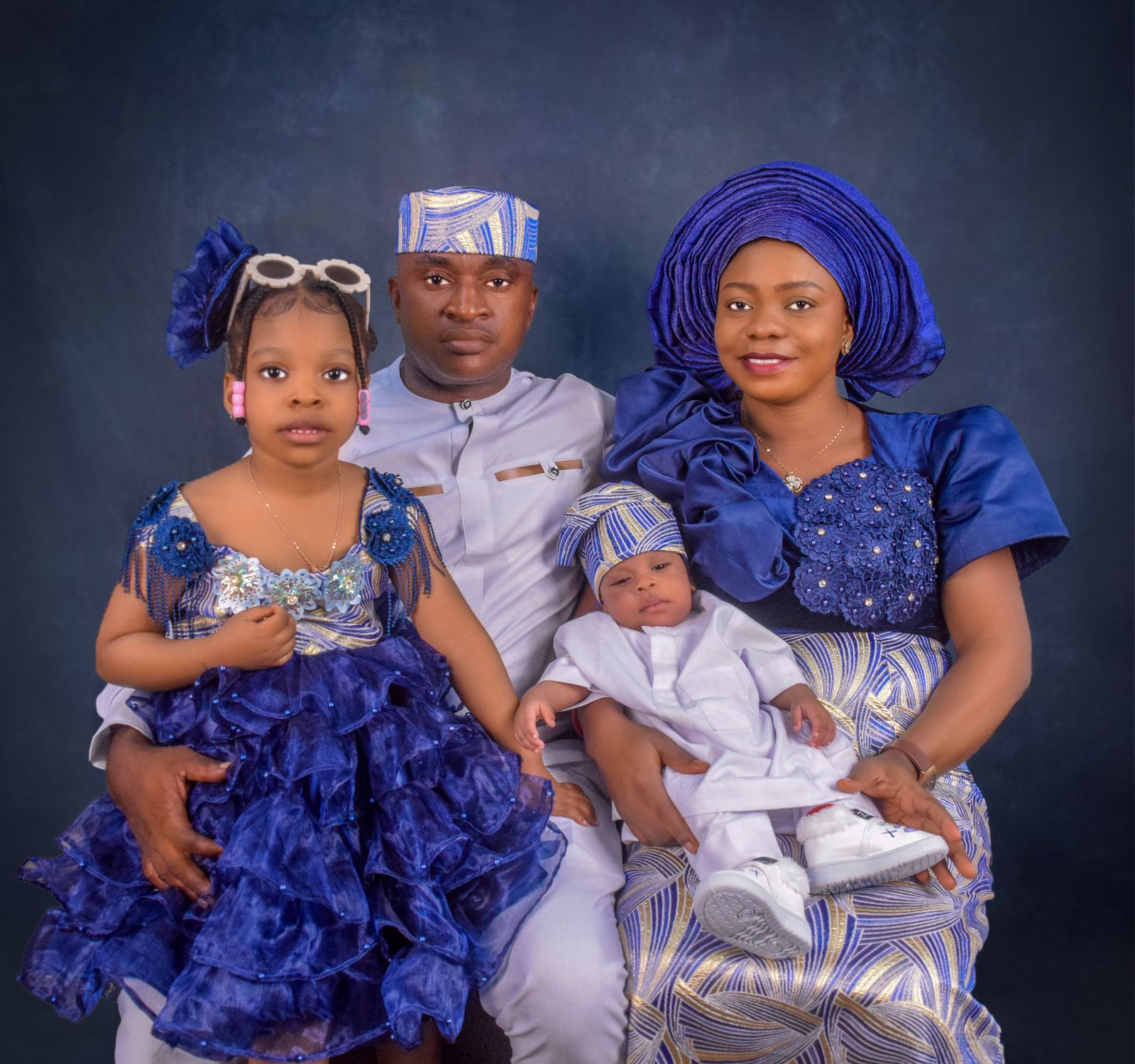 Traditional African Family Portrait In Formal Attire Free Stock Photo traditional-african-family-portrait-in-formal-attire-free-stock-photo