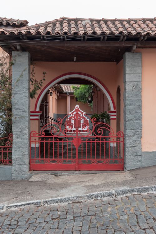 Free Explore the vibrant colonial architecture and cobblestone streets in Sabará, Brazil. Stock Photo