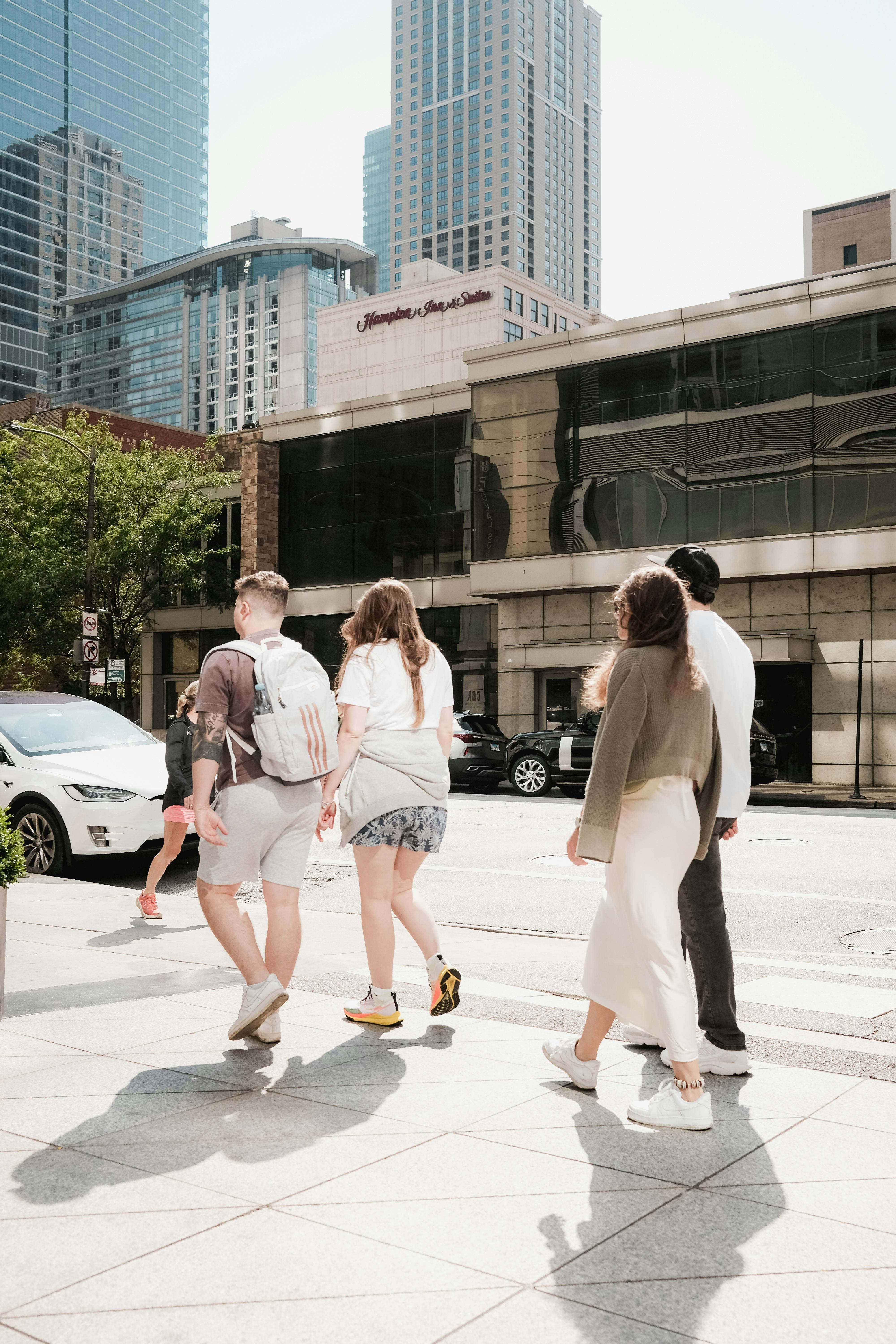 People walking in Chicago