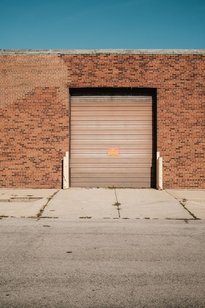 Historic brick warehouse building detail