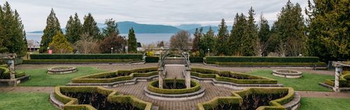 Free Rose Garden - University of British Columbia (Panoramic) Stock Photo