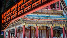 Intricate Chinese Architectural design Of A Colorful Temple