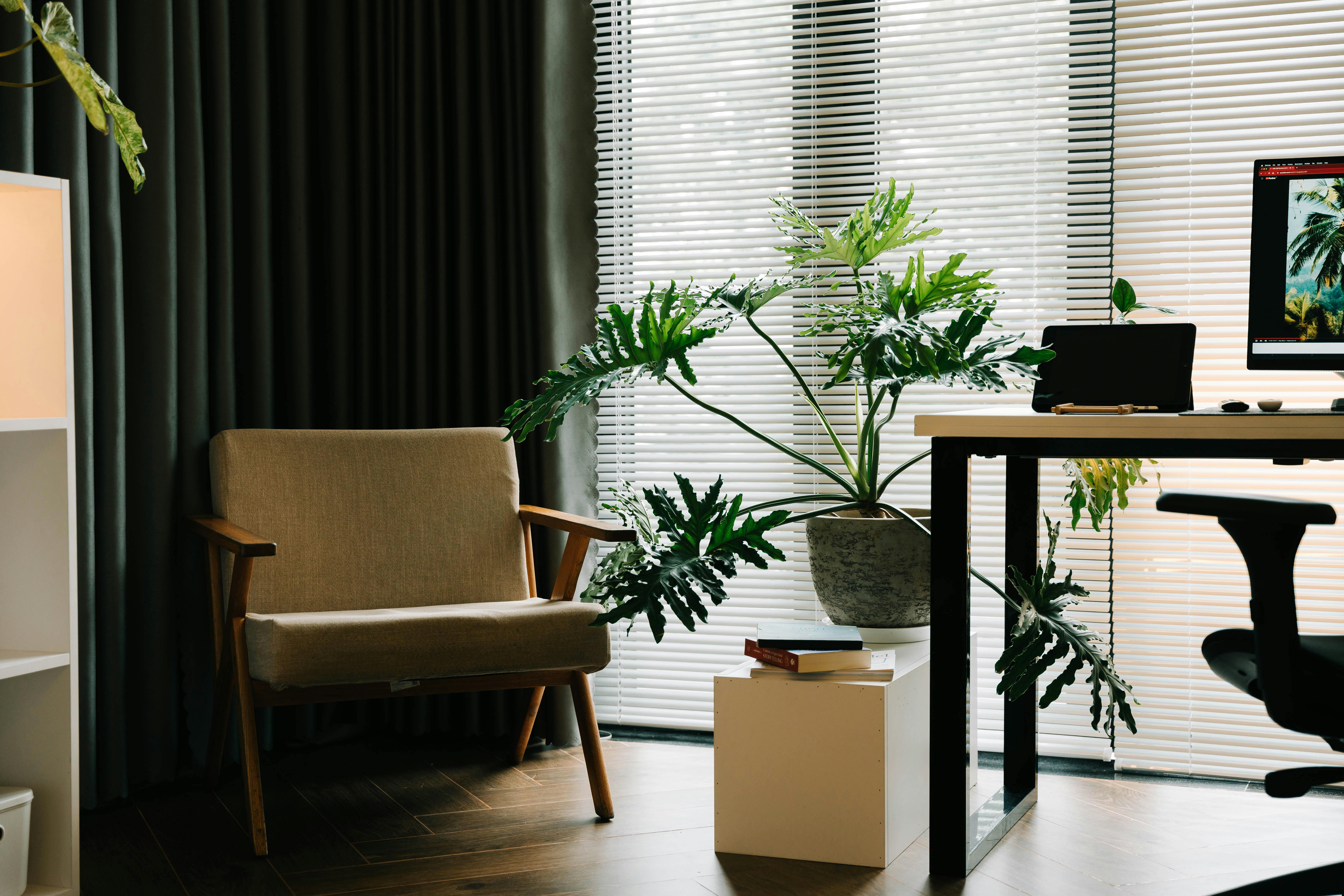 Ergonomic home office desk setup for remote work productivity