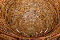 Spiral Vortex of Books in Tunnel Formation