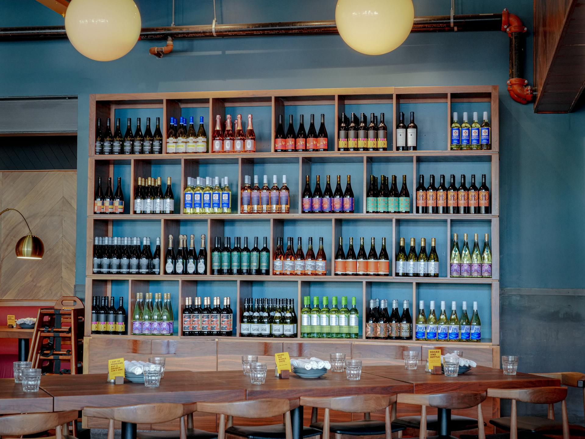 Stylish Wine Display in Houston Restaurant