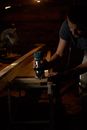 Man Holding Power Tool