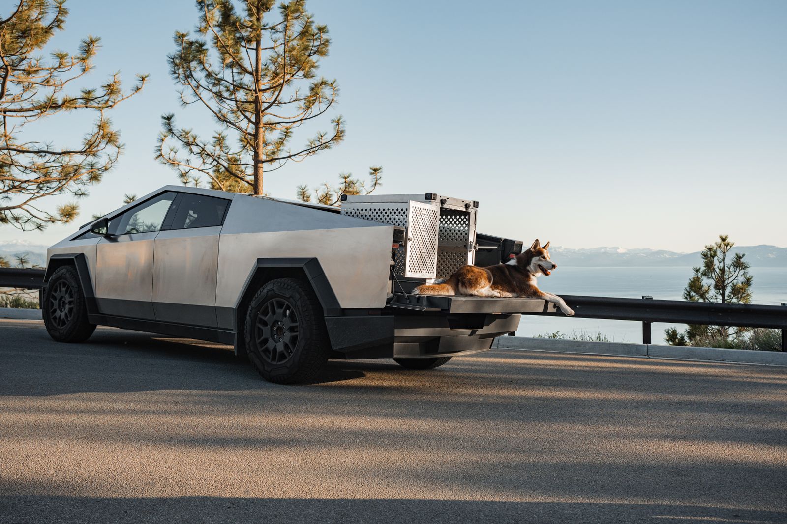 Cybertruck Adventure in Scenic Mountain Landscape · Free Stock Photo