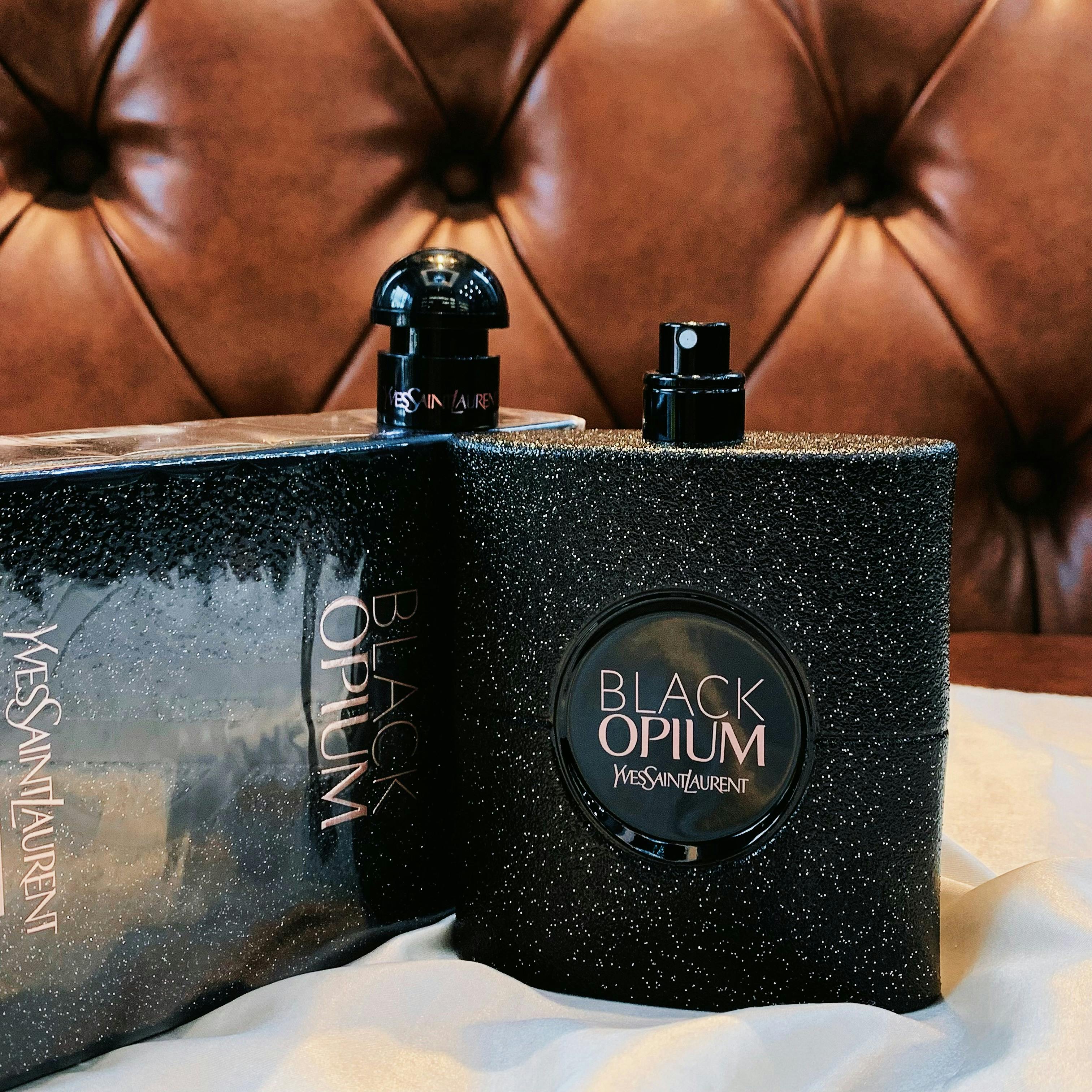 Luxurious Black Opium Perfume Bottles Display