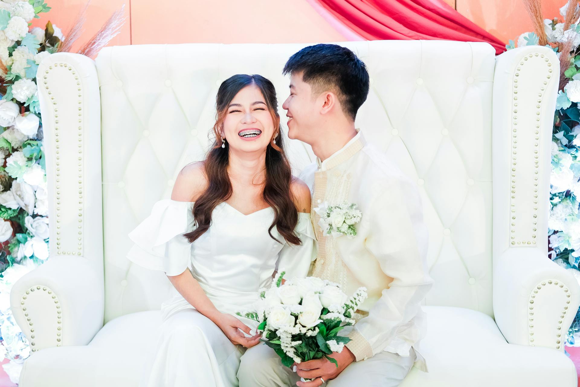 Joyful Filipino Wedding Couple in Davao
