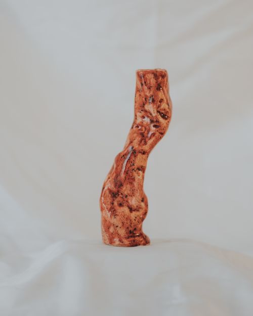 Free Textured ceramic sculpture with organic form, photographed indoors in Eskişehir, Türkiye. Stock Photo