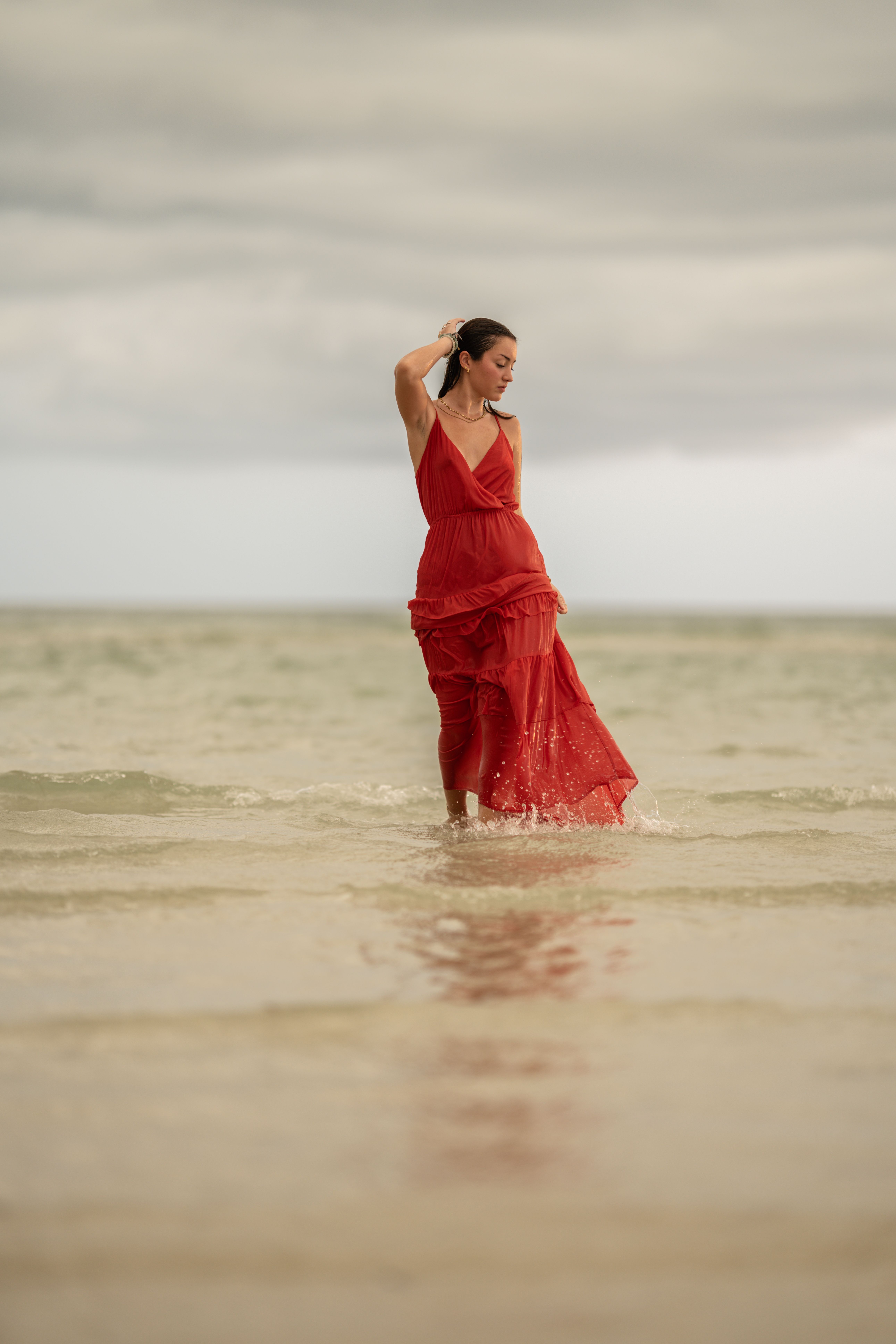 A Woman Wearing Red Dress On The Beach Photos, Download The BEST Free A  Woman Wearing Red Dress On The Beach Stock Photos & HD Images