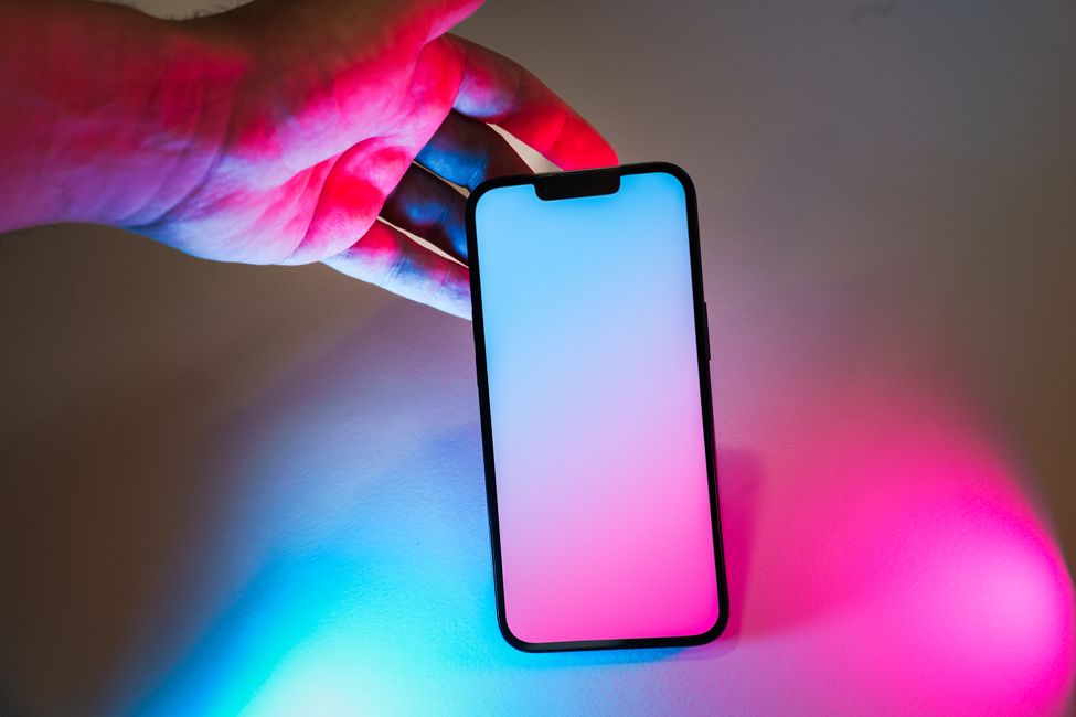 Mobile phone showing app
