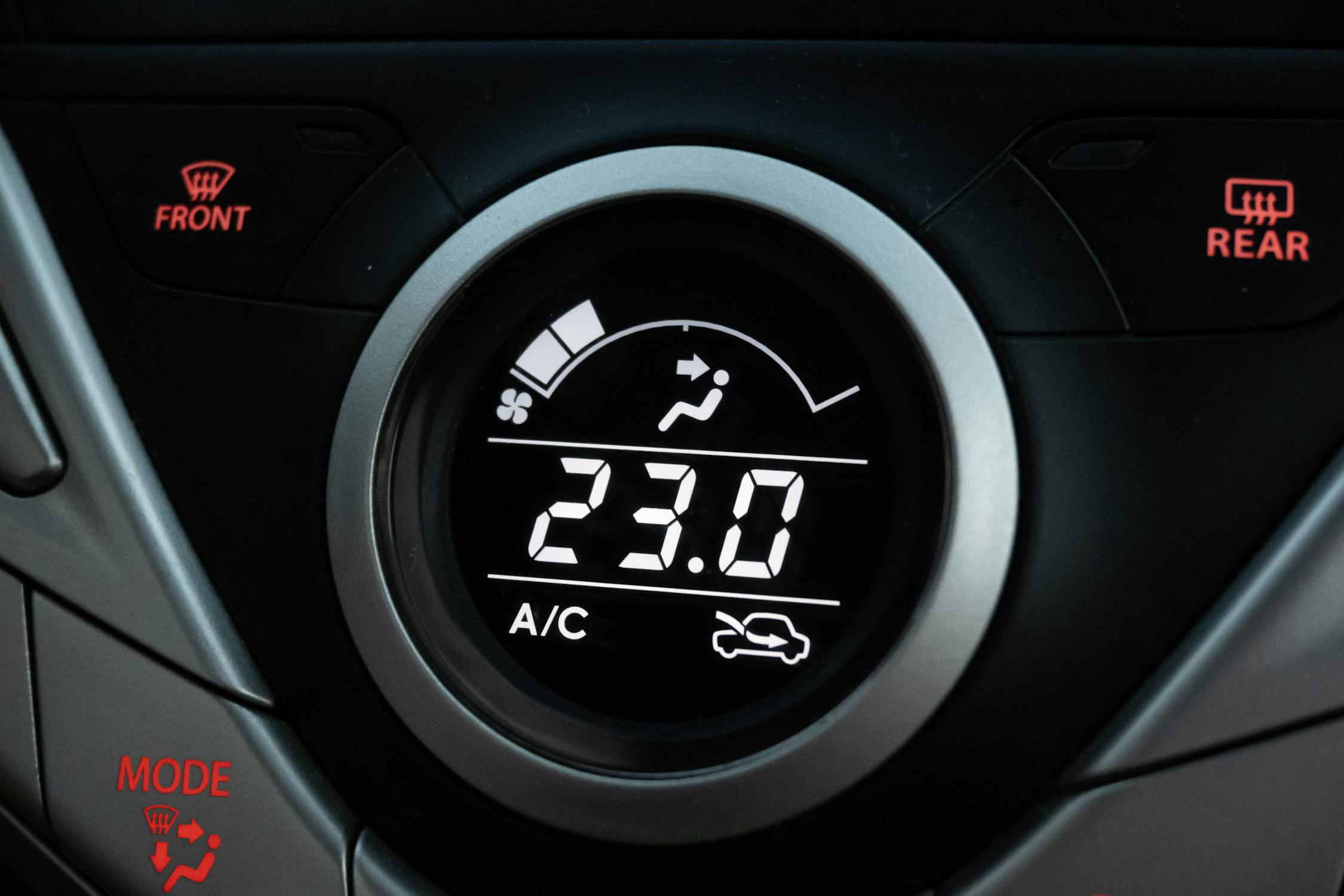 Close-up of Car Climate Control Display · Free Stock Photo