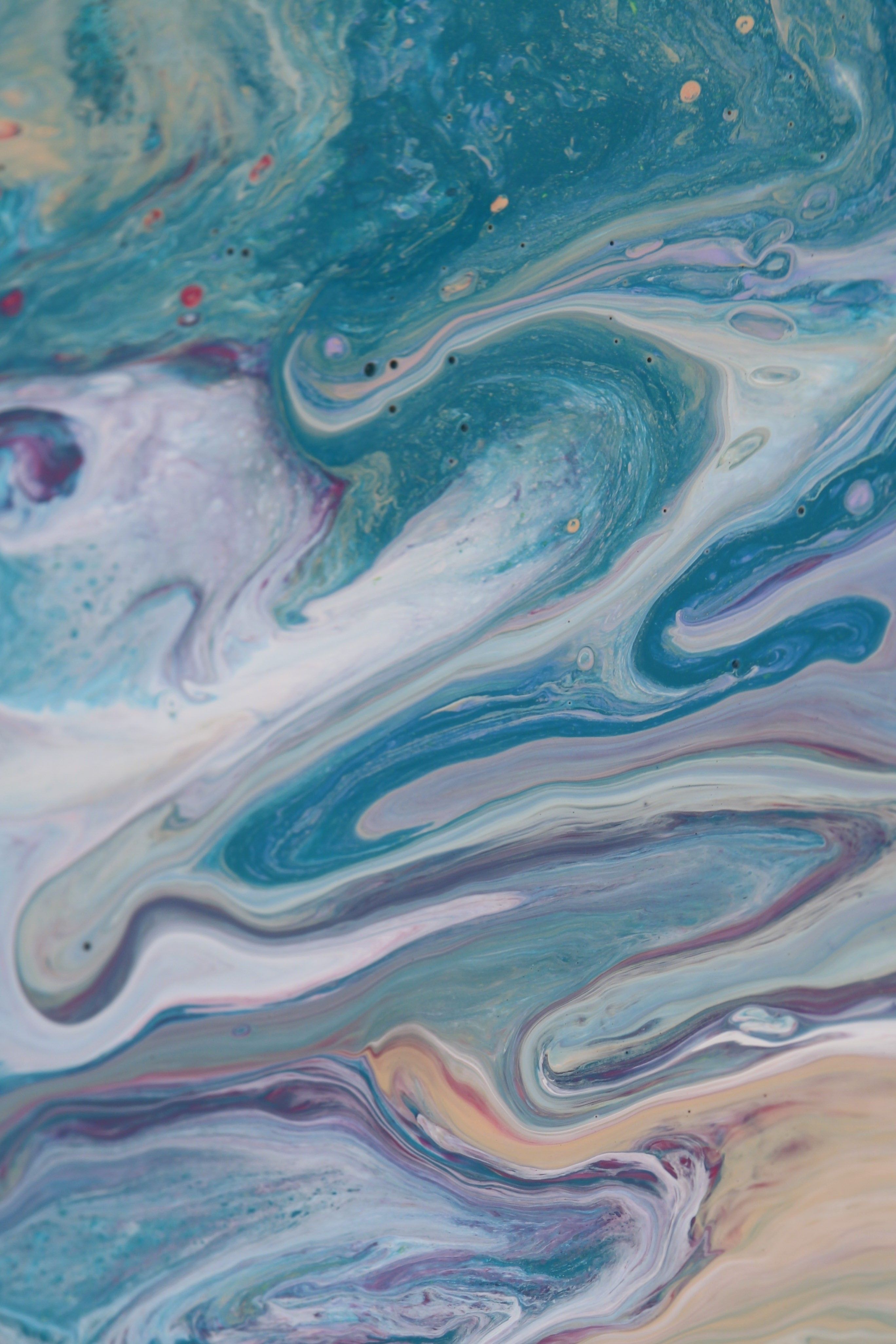 Vibrant Abstract Fluid Art in Blue Hues · Free Stock Photo