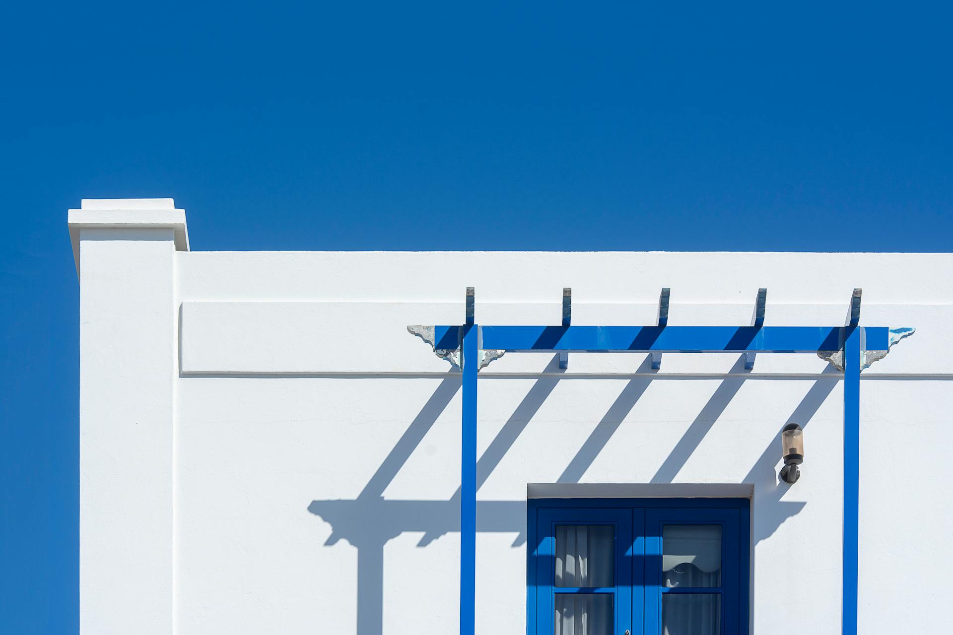 Minimalist White Building Facade in Lanzarote