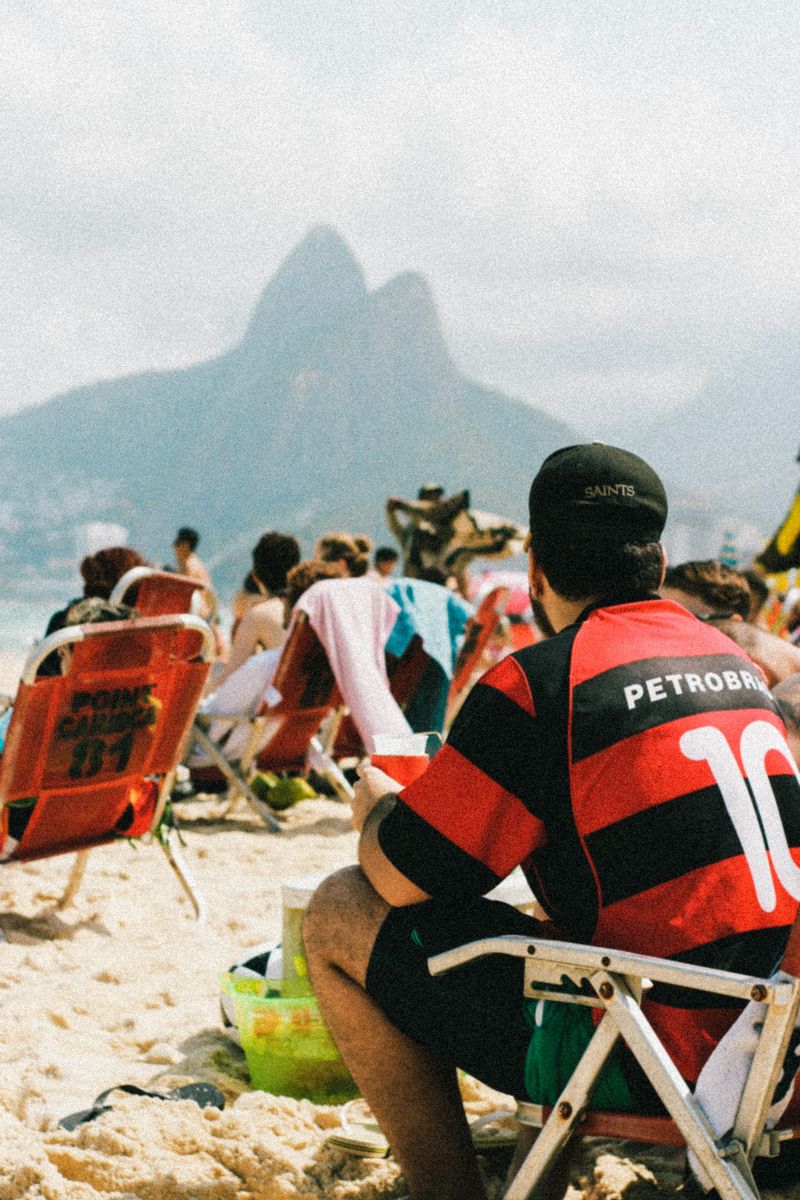 Relaxing day at Ipanema Beach with Two Brothers Mountain in Rio de Janeiro